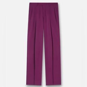 Mens VERSACE Solid Wide Leg Pants Size 48